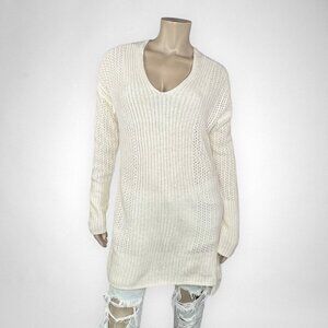 BANANA REPUBLIC Small Oversized Lace Stitch Wool‎ Tunic Sweater